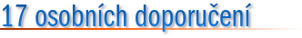 17 osobních doporučení